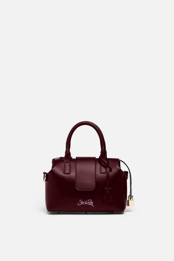 Convertible Executive Leather Bag MINI in Burgundy