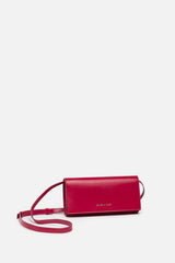 Durban Convertible Crossbody and Clutch Leather Bag in Fuchsia Pink