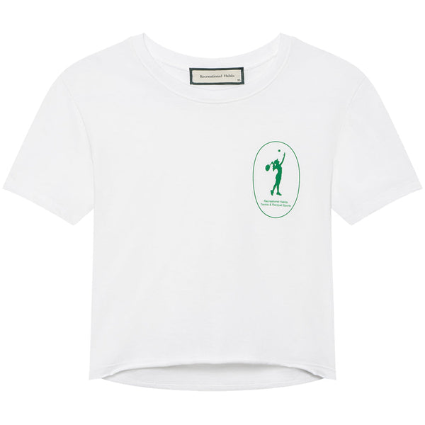 Peng Tennis Serve Cropped Tee in White