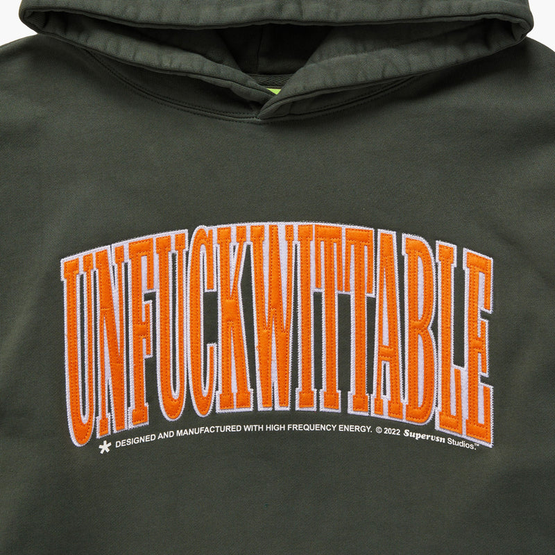 UNFUCKWITTABLE COLLEGIATE HOODIE (GREEN)