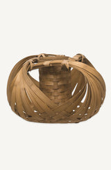 Bamboo Basket Candle Holder