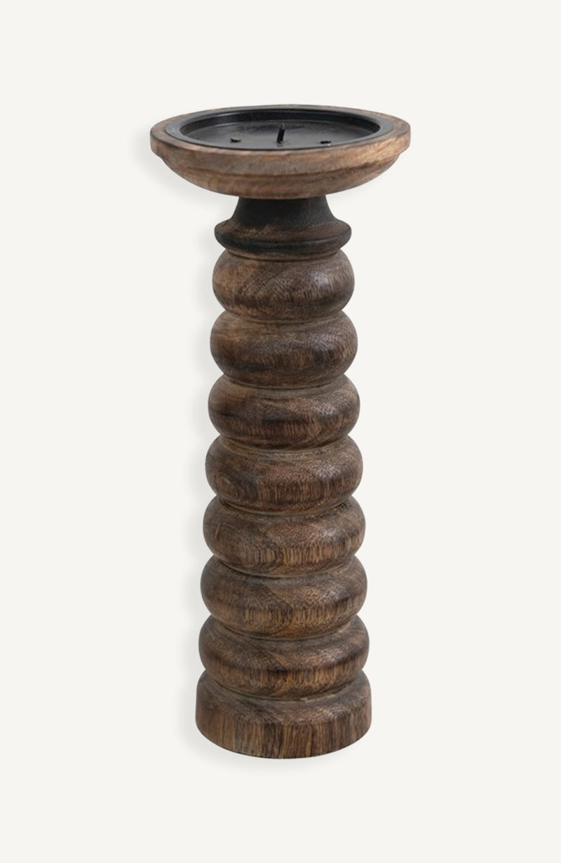 Hand Carved Mango Wood Candle Holder – Black Owned Everything