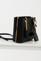 Dubai Crossbody and Lady Leather Bag in Noir Black