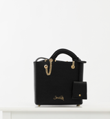 Dubai Crossbody and Lady Leather Bag in Noir Black