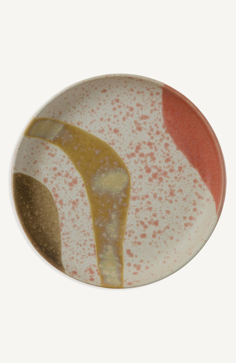 Pink Abstract Art Plate