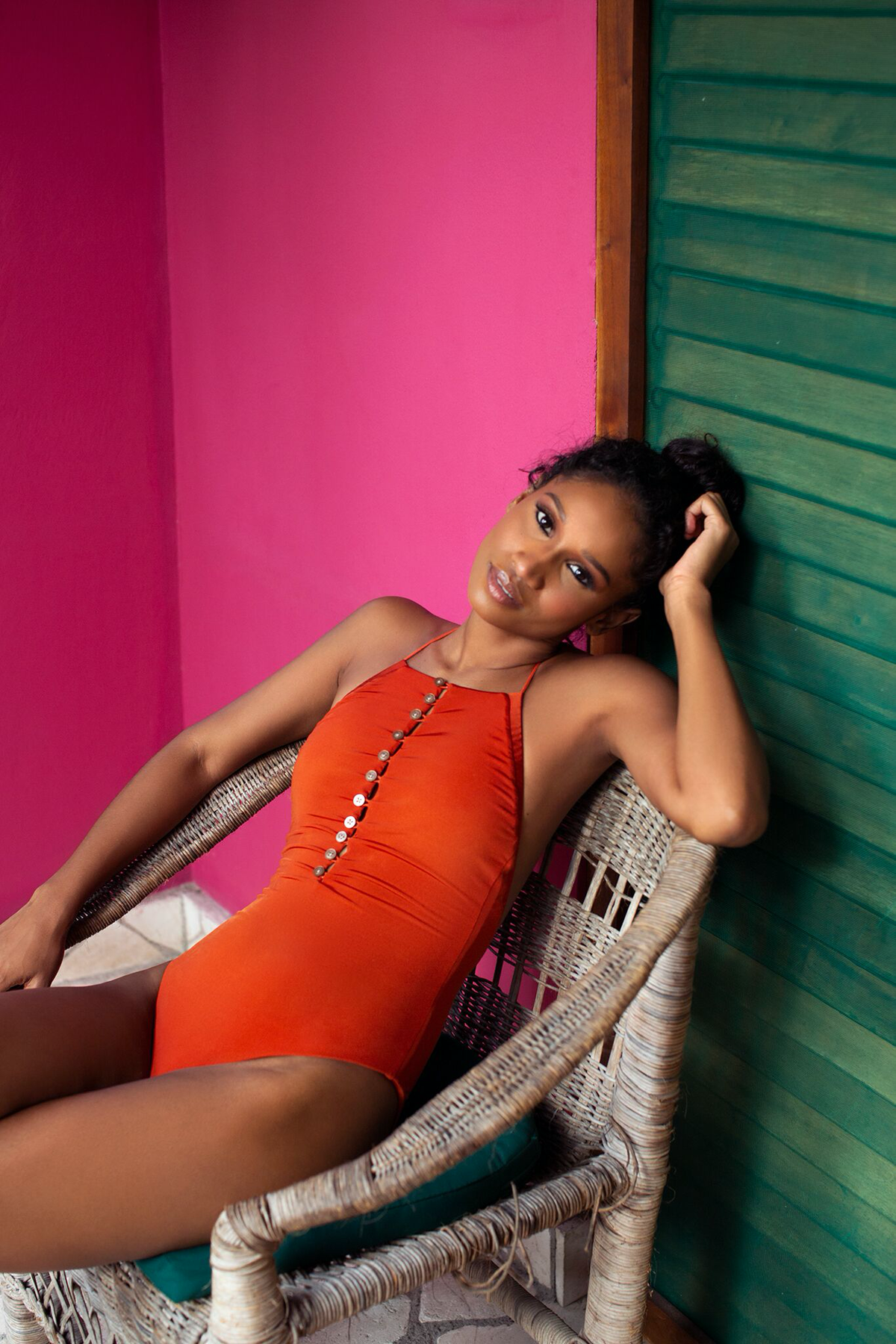 Ameri VINTAGE HOLE ONEPIECE SWIMWEAR