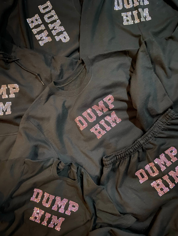"DUMP HIM" Crop T-Shirt | Black