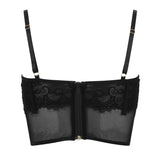 Crystal Lace Open-Cup Bustier