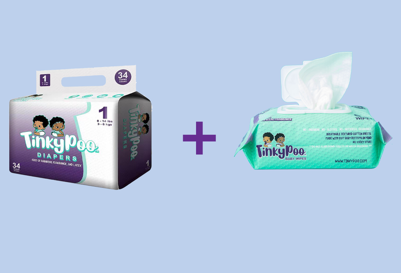 TinkyPoo Sampler (1 diaper pack/1 wipe pack)