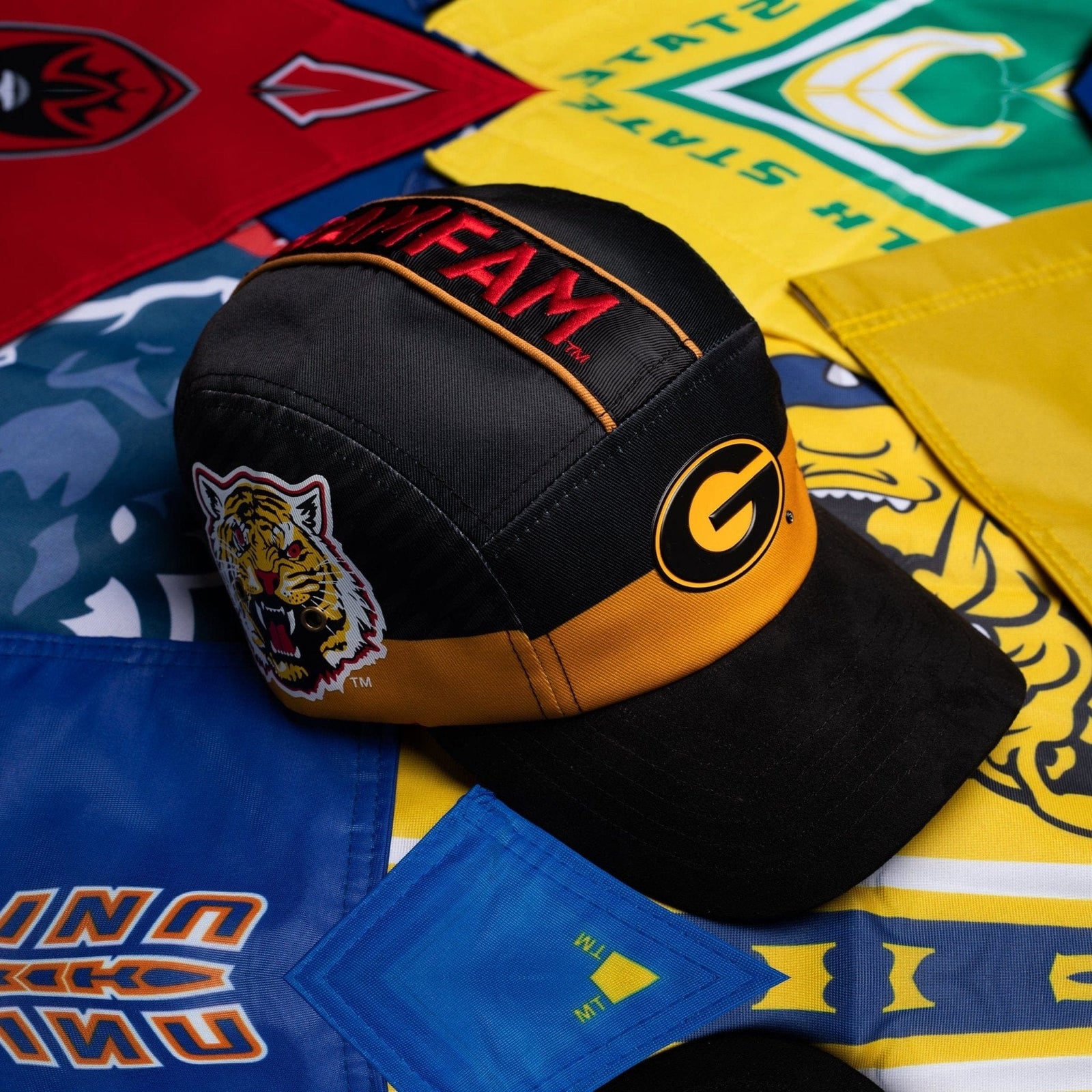 thumbnail image 2 of University Of Grambling State GRAM Tigers Structured Jute Baseball Ball Cap Hat At Men's Clothing Store 2 of 10
